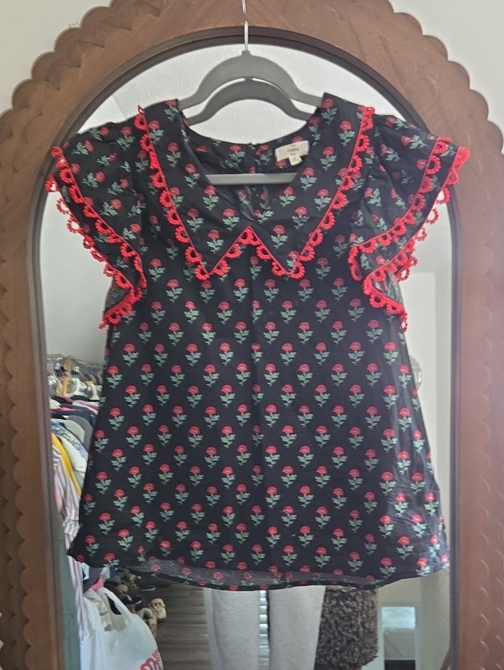 Ruffle Sleeve Blouse